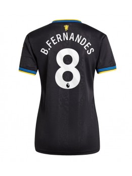 Billige Manchester United Bruno Fernandes #8 Tredjedrakt Dame 2025-26 Kortermet